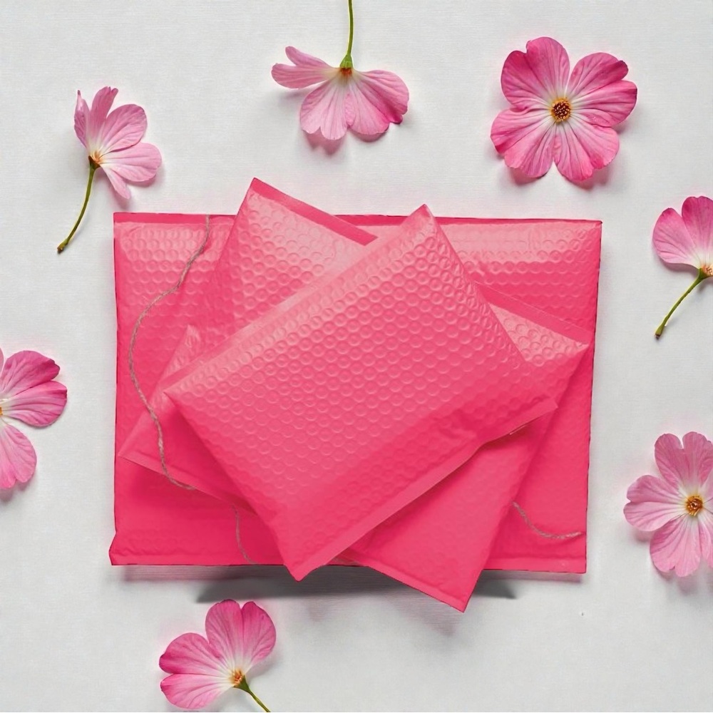 Hot Pink 10.5”x16” Poly Bubble Mailer Pack of 10 - Picture 1 of 7